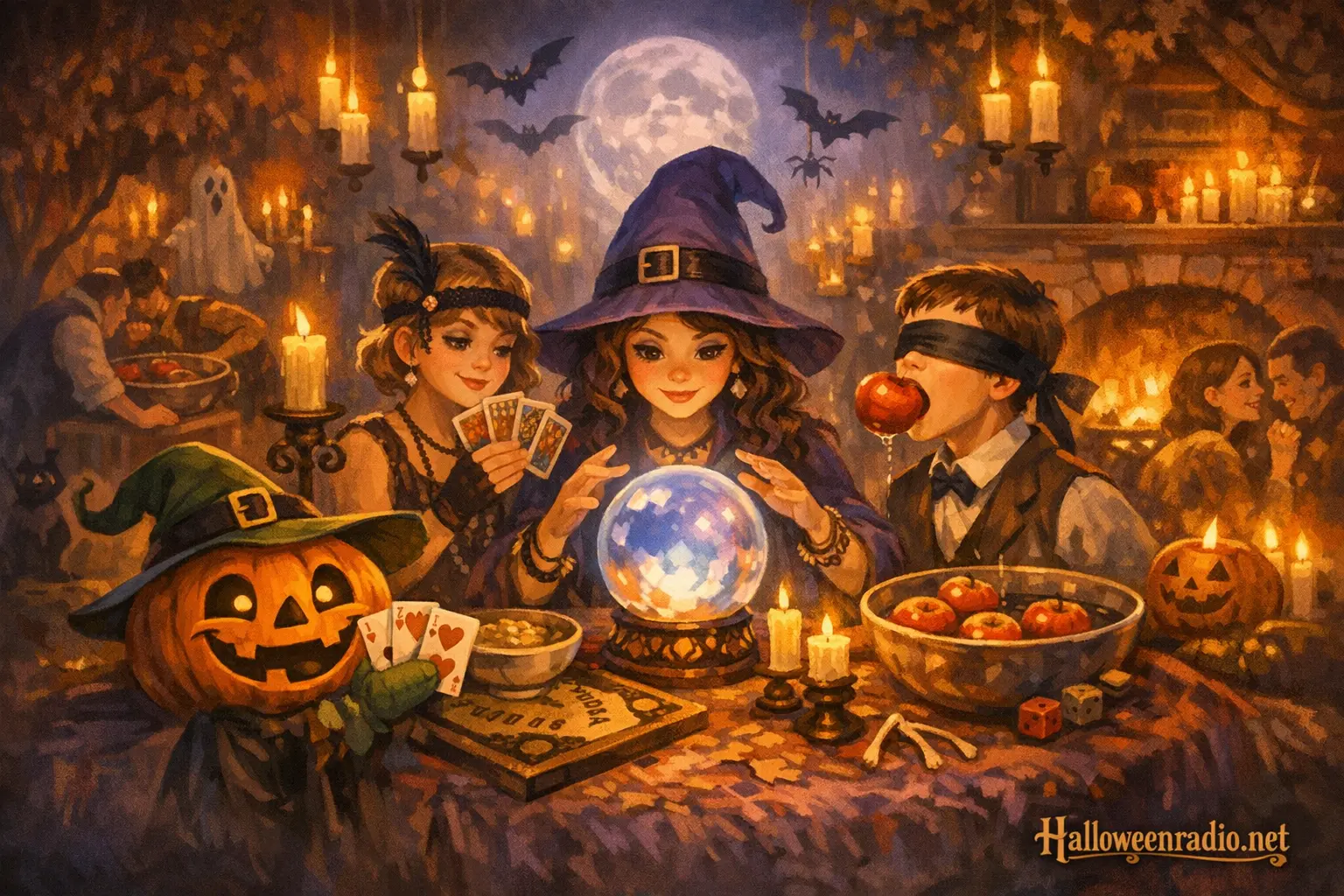The history of fortune-telling games at Halloween parties