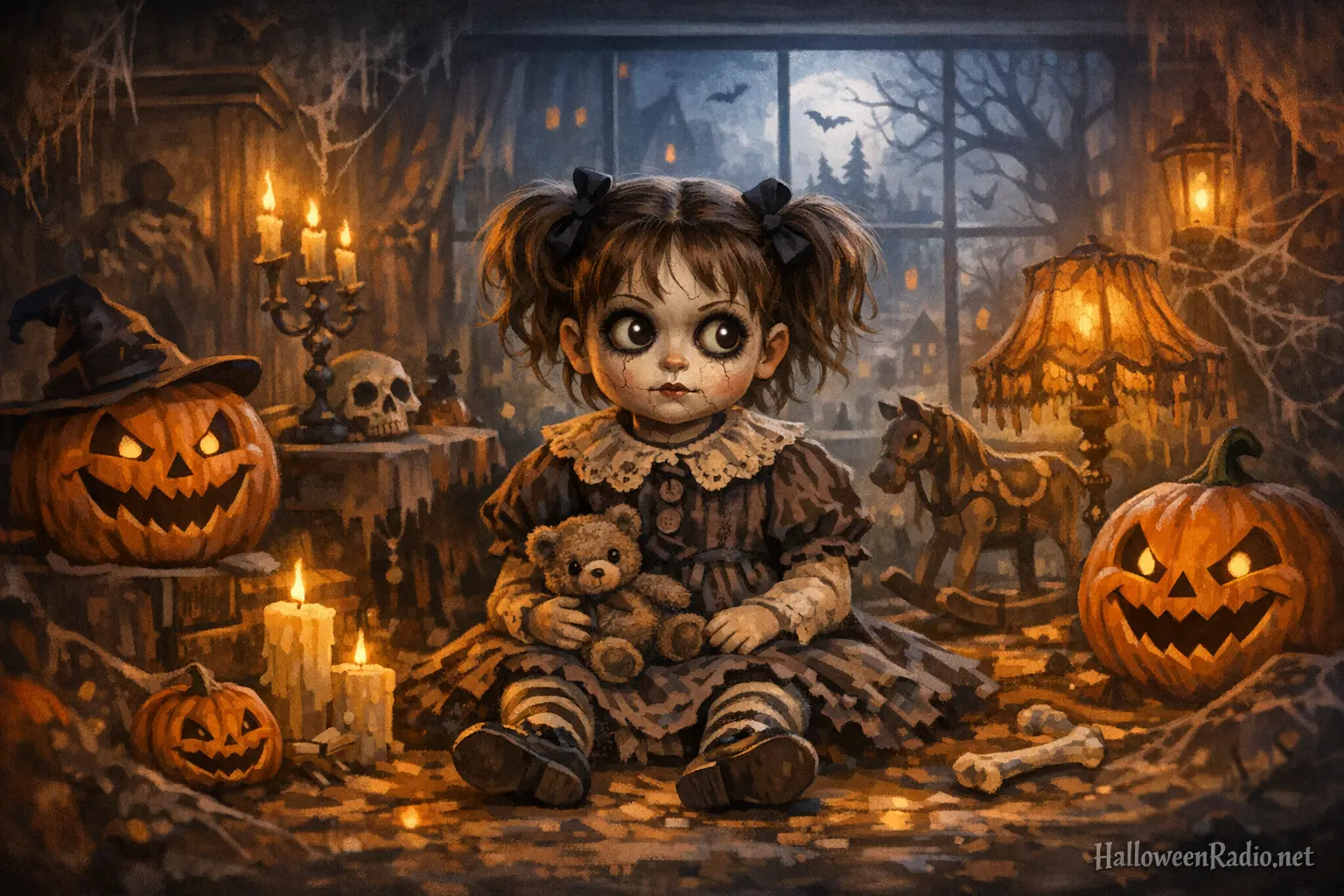 How to create a haunted doll that follows you with its eyes