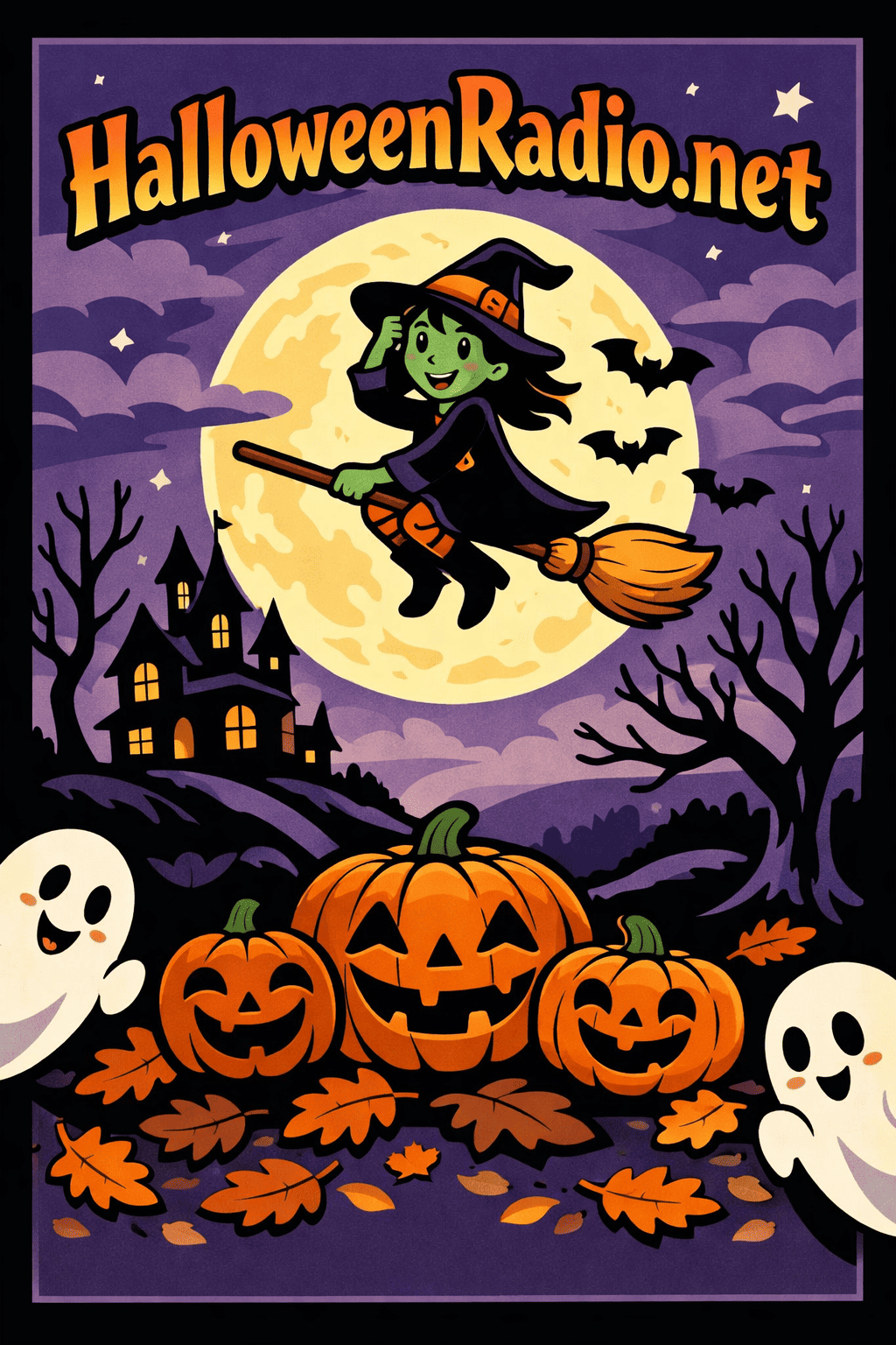 Witch on a broomstick